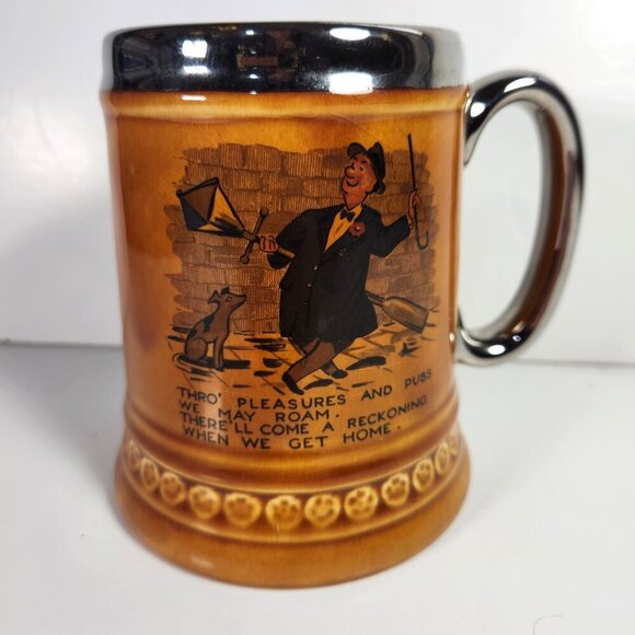 Lord Nelson Ware Beer Stein Mug Elijah Cotton Stafford England Vintage 70s - Picture 1 of 7
